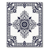 Ornate Black Floral Mandala Area Rug