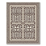 Ornate Cream Persian Rug with Bird Motifs