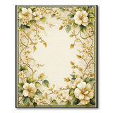 ODIKA Vintage Floral Washable Rug - Cream & Sage Green Low Pile Non-Slip Area Rug