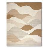 Abstract Wavy Dune Beige Area Rug