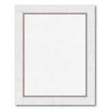White Rug with Soft Taupe Border