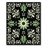 Traditional Persian Green Ornate Green Floral Persian Area Rug