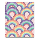 Playful Rainbow Arcs Area Rug