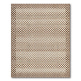Beige and Neutral Beige Checkered Woven Area Rug