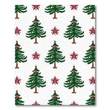 Festive Christmas Tree Snowflake Pattern Rug