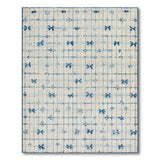 Indigo Butterfly Grid Area Rug