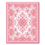 Pink Elegant Pink Peony Floral Area Rug