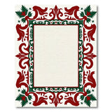 Ornate Holly Berry Festive Border Rug