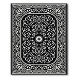 Black and White Ornate Black White Traditional Persian Area Rug