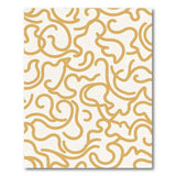Gold Squiggle Abstract Area Rug