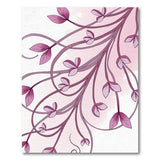 Swirling Pink Vine Floral Area Rug