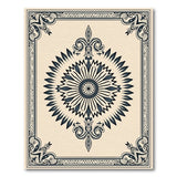 Ornate Beige Mandala Persian Rug