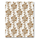 Ornate Brown Floral Vine Area Rug