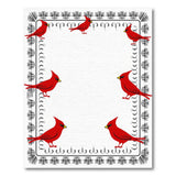 Red Cardinal Ornate Border Area Rug