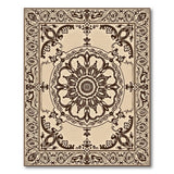 Ornate Beige Mandala Persian Area Rug