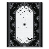 Ornate Gothic Bats Black White Area Rug