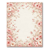 Elegant Pink Peony Floral Vintage Rug