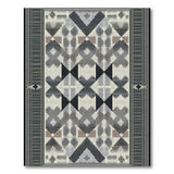 Modern Geometric Diamond Grey Area Rug