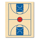 Blue and Teal Basketball Court Geometric Area Rug