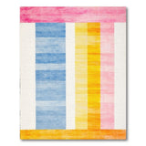 Vibrant Watercolor Stripe Multi-Color Area Rug
