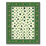Shamrock Scatter Green Cream Area Rug