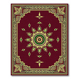 Ornate Maroon Mandala Persian Rug