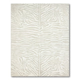 ODIKA Washable Zebra Print Area Rug - Modern Neutral Low Pile Non-Slip Rug