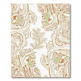 Abstract Terracotta Fern Area Rug
