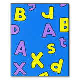 Playful Multi-Color Alphabet Kids Rug