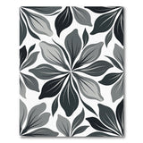 Grey Leaf Floral Area Rug