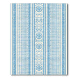 Distressed Blue Medallion Stripe Area Rug