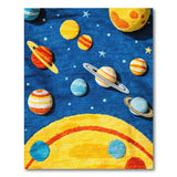 Kids Cartoon Space Planets Area Rug