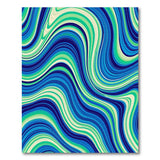 Blue Teal Swirl Abstract Area Rug