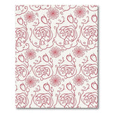 ODIKA Red Floral Script Area Rug