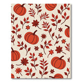 Fruit Pattern Orange Orange Pumpkin Harvest Pattern Area Rug