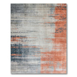 Distressed Grey Rust Abstract Area Rug