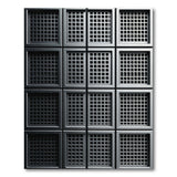 Modern Grey Grid Vent Area Rug