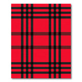 Plaid Geometric Modern Bold Red Black Plaid Area Rug