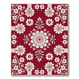 Traditional Persian Red Red Persian Floral Area Rug