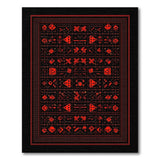 Red Pixel Dice Geometric Area Rug