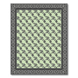 Mint Green Persian Starburst Pattern Area Rug