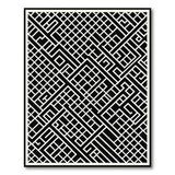 Geometric Modern Black and White Intricate Black White Geometric Maze Area Rug