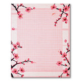 Pink Cherry Blossom Gingham Area Rug