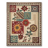 Vibrant Floral Patchwork Area Rug