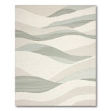 Beige Neutral Wavy Wave Area Rug
