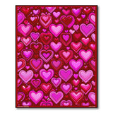 Pop Art Pink Hearts Area Rug