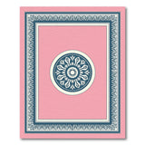 Pink Ornate Medallion Area Rug