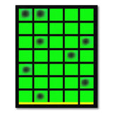 Modern Green Halftone Grid Area Rug