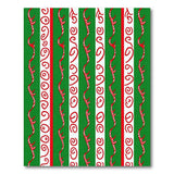 Multi-color and Patterns Festive Candy Cane Swirl Green Area Rug