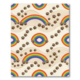 Rainbow Paw Print Kids Multi-color and Patterns Area Rug